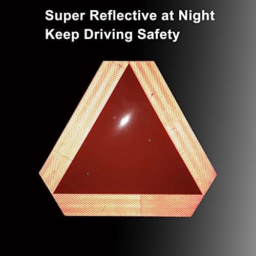 2PACK Reflective Slow Moving Vehicle Sign, Slow Moving Vehicle Triangle - Image 4