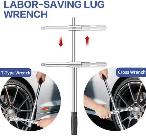 Lug Wrench, 4 Way Tire Iron for Car, Tire Wrench - Image 4