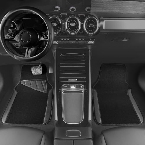 CAR PASS Microfiber Leather Steering Wheel Cover and Waterproof Car Floor Mats - Image 2