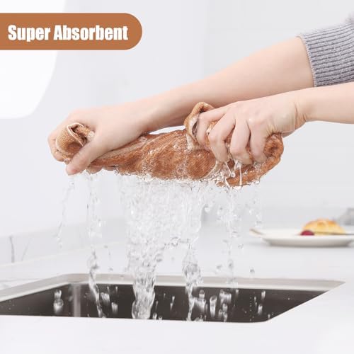 Homaxy Microfiber Kitchen Towels and Dishcloths Sets, 12 Pack - Image 3