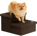 2-Step Wide Dog Stairs with Storage 11" H, Non-Slip Sturdy Pet Steps by Fecuria