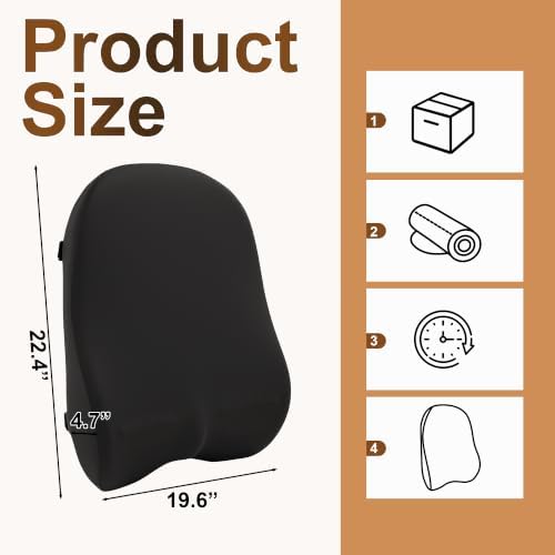 HOMBYS Extra Long Lumbar Support Pillow - Image 2