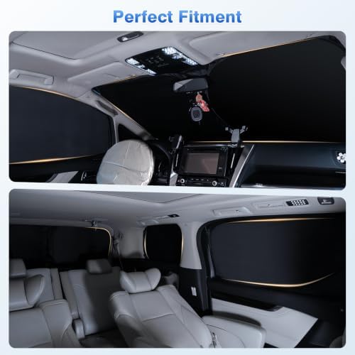 Canvcle Window Shades for 2009-2018 Dodge Ram 1500 Accessories Windshield Sun - Image 6