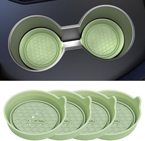Amooca 4-Pack Car Cup Coaster Silicone Spill-Proof Cup Holder Inserts by Amooca