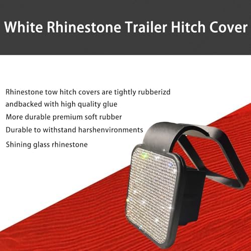 Bling Trailer Hitch Cover with White - Image 5