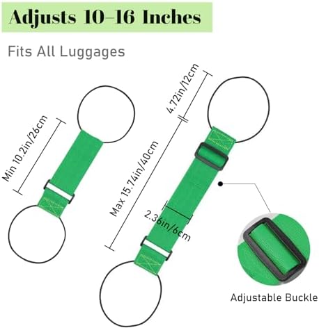 4 Pack Multi Use Strong Adjustable Luggage Connector Straps - Image 2