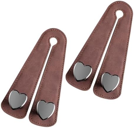2PCS Car Seat Headrest Hooks, Heart-Shaped Twin Hook Vehicle Seat Back Purse - Image 7