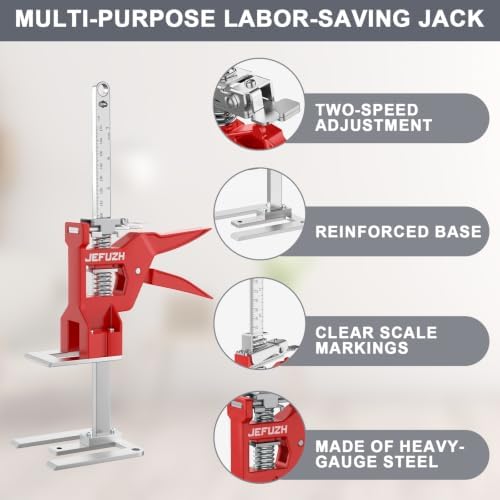 Labor Saving Arm Jack 2 Pack 440LB Capacity Height Adjustment Hand Jack - Image 3
