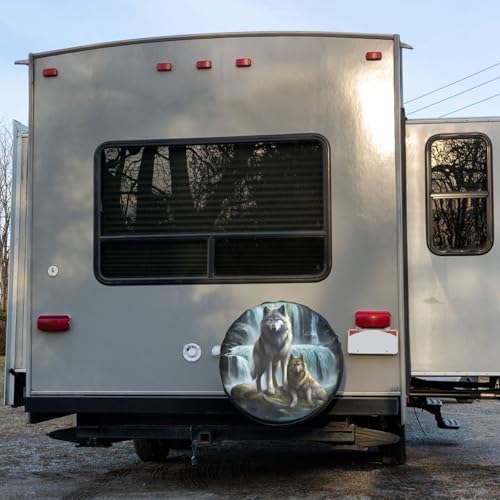 3D Printed Wolf Spare Tire Cover Dust-Proof Wheel Tire Cover Fit Trailer - Image 6