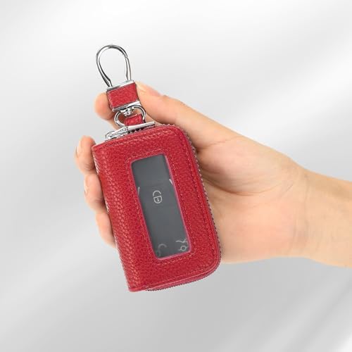 SENDEFN Universal Car Key Fob Case Leather Smart Remote Keychain Protector - Image 6