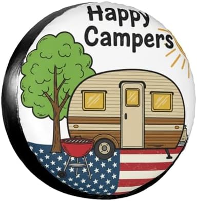 Campers American Flag Spare Tire Cover Wheel Protector Universal Fit by Unknown