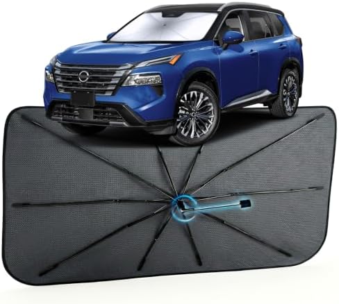 Car Windshield Sun Shade for Nissan Rogue 2021-2026, Foldable Car Sunshade by MakeLifeBetter