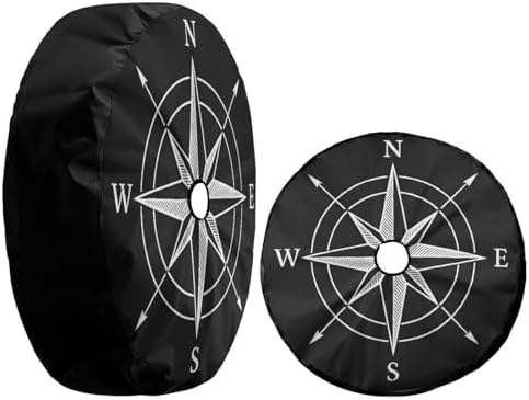 White Compass Spare Tire Cover - Image 3