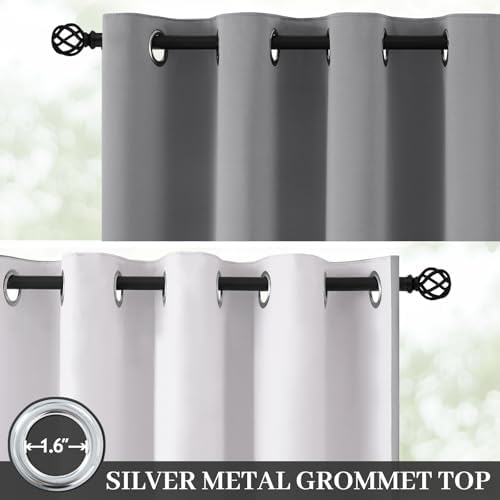 Yakamok Dove Grey 100% Blackout Curtains 84 Inches Long 50" Wide 2 Panel - Image 2