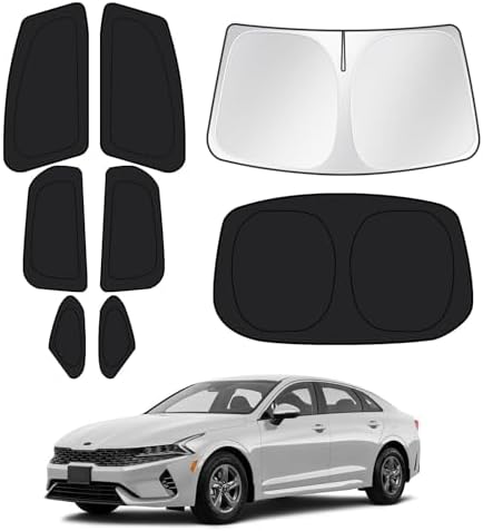 Canvcle Window Shades for 2021-2026 Kia K5 Accessories Windshield Sun Shade by Canvcle
