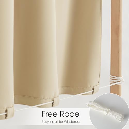 NICETOWN 2 Panels Rod-Free Outdoor Curtains - Image 2