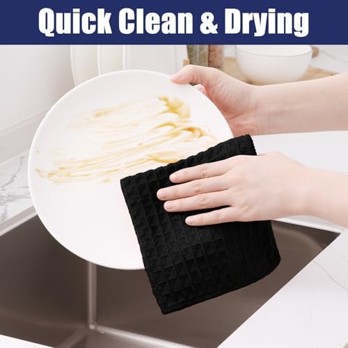 Homaxy Microfiber Waffle Weave Kitchen Towels, 8 Pack - Image 4