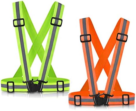 Reflective Vest Running Gear, 2-10Pack High Visible Safety VES by SAWNZC