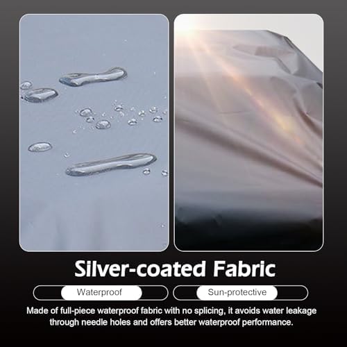 Car Roof Rack Cover, 190cmx145cm Universal Waterproof Sun Protective Silver - Image 5