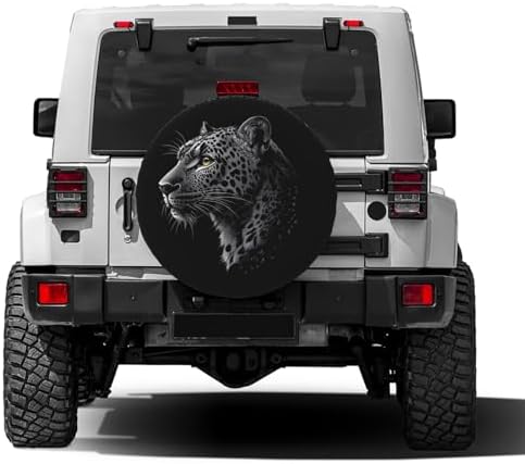 Realistic Leopard Spare Tire Cover Dust-Proof Wheel Tire Cover Fit Trailer - Image 2