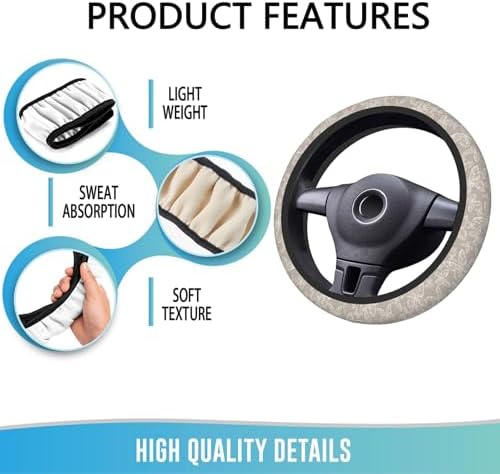 Steering Wheel Cover 15 Inch Breathable Anti Slip - Image 5