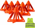 Safety Triangles for Vehicles, 6 Set Emergency Warning Reflective Triangles by Unknown