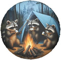 Raccoons Campfire Universal Spare Tire Cover, 15 Inch, Cute Waterproof by Unknown