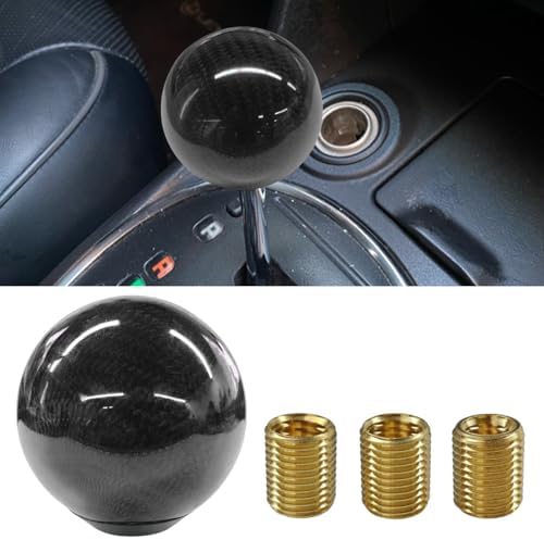 Carbon Fiber Shift Knob, Car Round Ball Gear Shifter Knobs by Unknown