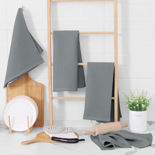 Homaxy 100% Cotton Waffle Weave Kitchen Dish Towels 24-Pack - Image 6