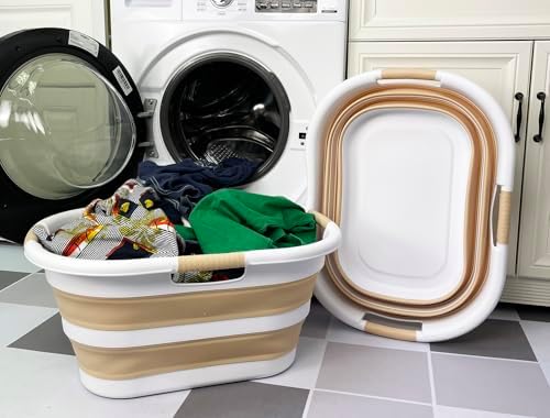 SAMMART 40L Set of 2 Collapsible Plastic Laundry Hamper - Image 2