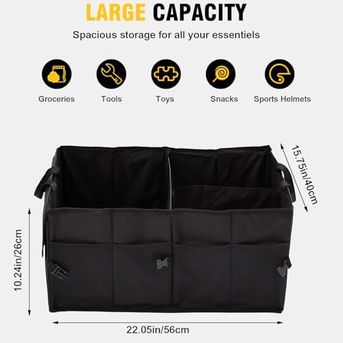 Car Trunk Organizer – Collapsible Multi Compartment Storage Box, Adjustable - Image 5