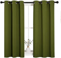 NICETOWN Christmas Blackout Curtain Panels, 1 Pair, 34 by 45in, Olive Green by NICETOWN