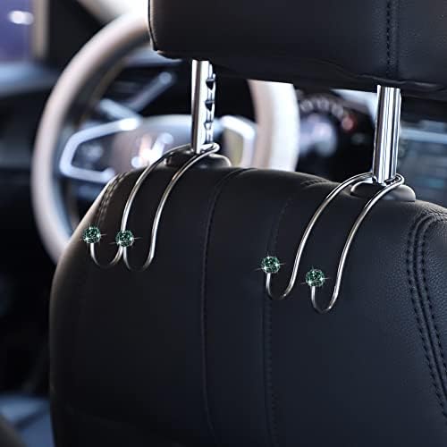 SAVORI Auto Hooks Bling Car Hangers Organizer Seat Headrest Hooks Strong and - Image 3