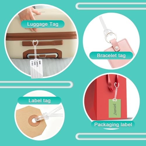 100 Pack Clear Plastic Luggage Straps, Worm Loops - Image 3