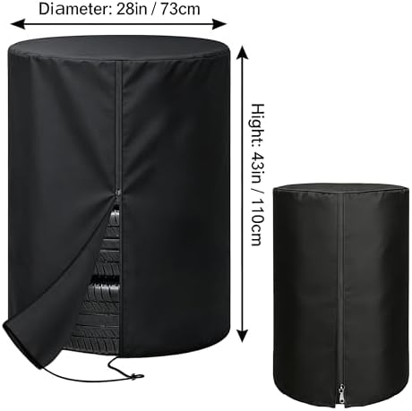 Tire Dust Covers Hold 4 Tires, Heavy Duty Waterproof Fade Resistant Tire - Image 2