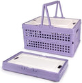 Collapsible Storage Crate, Foldable Plastic Basket by Vivikivi