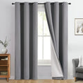 Yakamok Grey 100% Blackout Curtain Panels 84 inches, 2 Panels by Yakamok