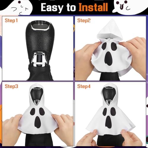 Wonderjune Halloween Car Gear Shift Hoodie Cover Decoration - Image 3