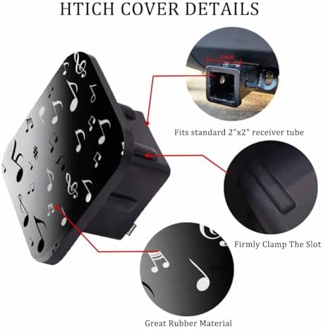 Music Notes Car Towing Hitch Cover - Image 3