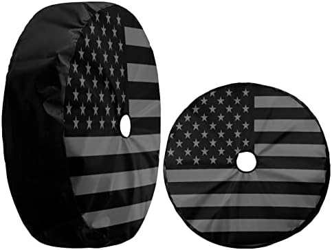 Black America Flag Spare Tire Cover - Image 3