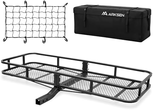 ARKSEN 60" x 23" x 5.5" Hitch Cargo Carrier, 500 Lbs Capacity Luggage Rack by ARKSEN