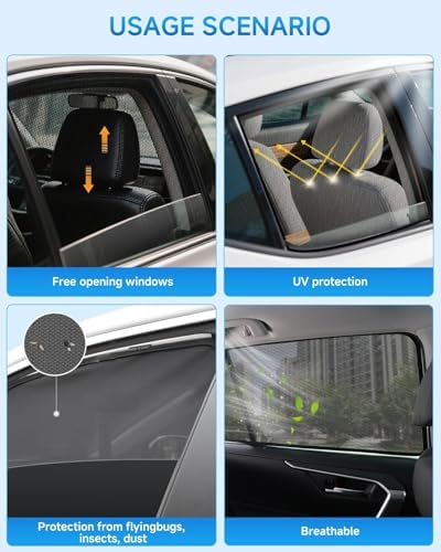 Car Window Shades for Dodge RAM 2500 3500, UV & Heat Blocker, Privacy - Image 5