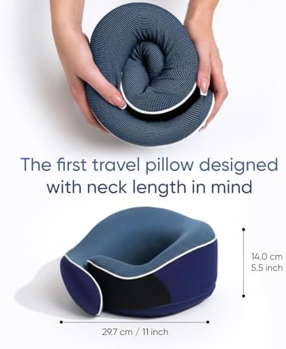 Proglobe Travel Pillow, Orthopedic Memory Foam Airplane Neck Pillow - Image 5