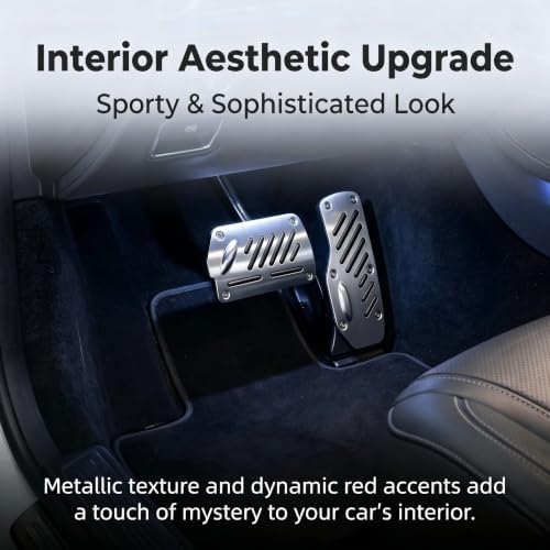 2 PCS Car Foot Pedal Pads, Alloy Anti-slip Brake & Accelerator Cover, Automatic - Image 7