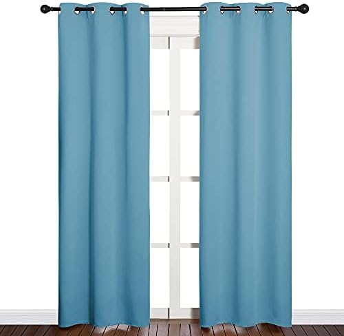 NICETOWN Thermal Curtains, 34 by 84-inch, Teal Blue by NICETOWN