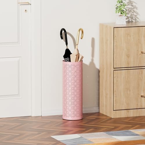 Metal Round Umbrella Stand, Free Standing Umbrella Holder Bin, Canes Walking - Image 2