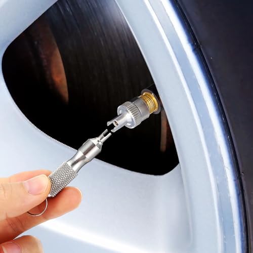 4 PCS Valve Core Removal Tool Keychain, Stainless Steel Tire Valve Stem Tool - Image 5