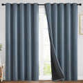 Yakamok Stone Blue 100% Blackout Curtains 84 Inches Long 70" Wide 2 Panel by Yakamok