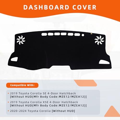 Dashboard Cover Dash Mat Fit for to-yota Corolla 2024-2020, Car Dash Board Mat - Image 2