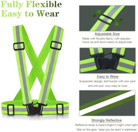 Reflective Vest Running Gear, 2-10Pack High Visible Safety VES - Image 3